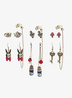 We're All Mad Here Alice Stud & Drop Earrings Set