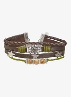 Thorn & Fable Sun Star Brown Faux Leather Bracelet