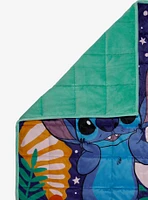 Disney Stitch Tropical Flora Weighted Blanket