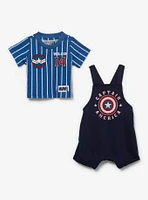 Marvel Captain America Infant T-Shirt & Overall Set