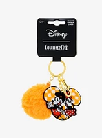 Disney Mickey & Minnie Checkered Pom Pom Keychain