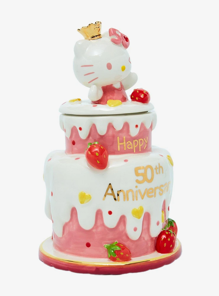 Blue Sky Hello Kitty 50th Anniversary Cake Cookie Jar