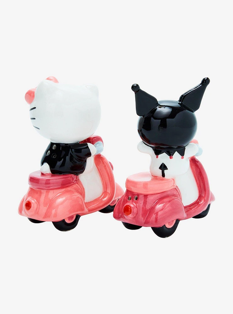 Blue Sky Hello Kitty & Kuromi Scooters Salt & Pepper Shaker Set