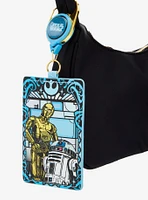 Loungefly Star Wars C-3PO & R2-D2 Crystalline Retractable Lanyard