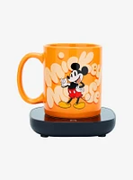 Disney Mickey Mouse Pre Coffee Orange Mug with Warmer