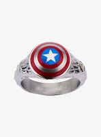 Marvel Captain America 3D Shield Steel Ring