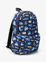 Loungefly Back to the Future 40th Anniversary DeLorean Allover Print Backpack