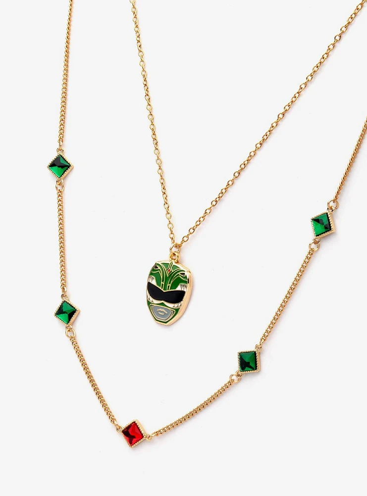 Mighty Morphin Power Rangers Green Gem Ranger Necklace Set