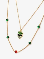 Mighty Morphin Power Rangers Green Gem Ranger Necklace Set