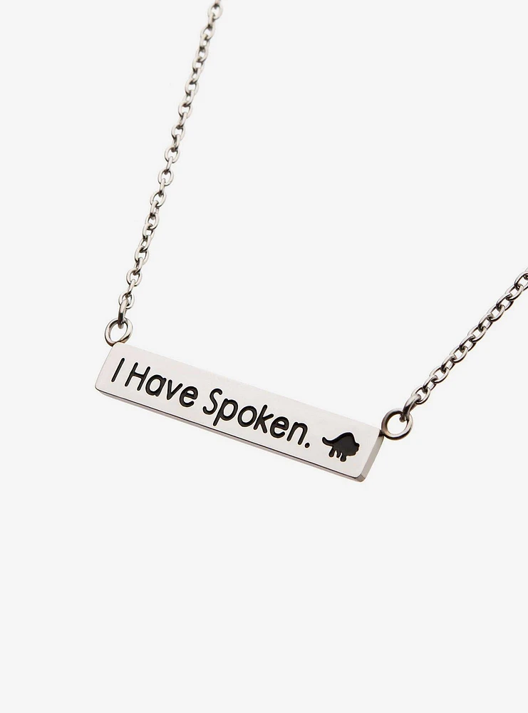 Star Wars Mandalorian Kuiil "I Have Spoken" Necklace