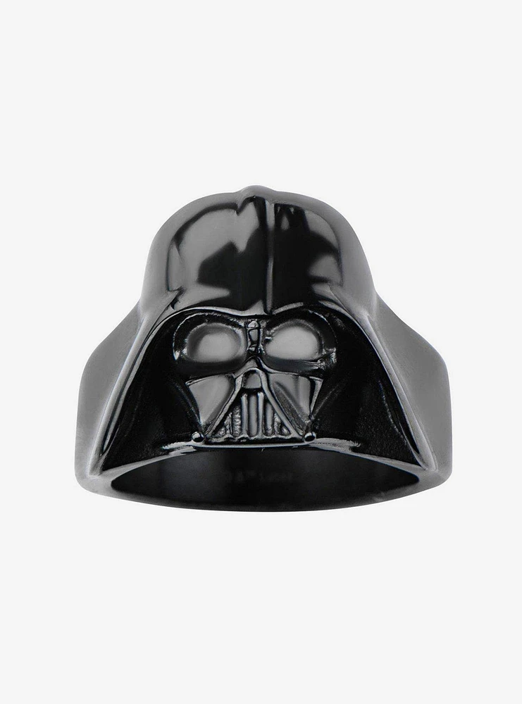 Star Wars Black Plated Darth Vader 3D Ring