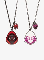 Marvel Spider-Man Miles & Gwen Best Friend Necklace Set