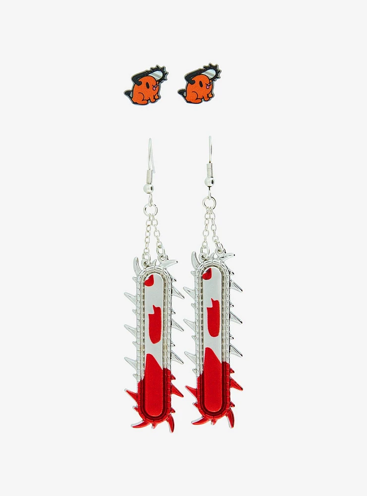 Chainsaw Man Pochita Chainsaw Earring Set