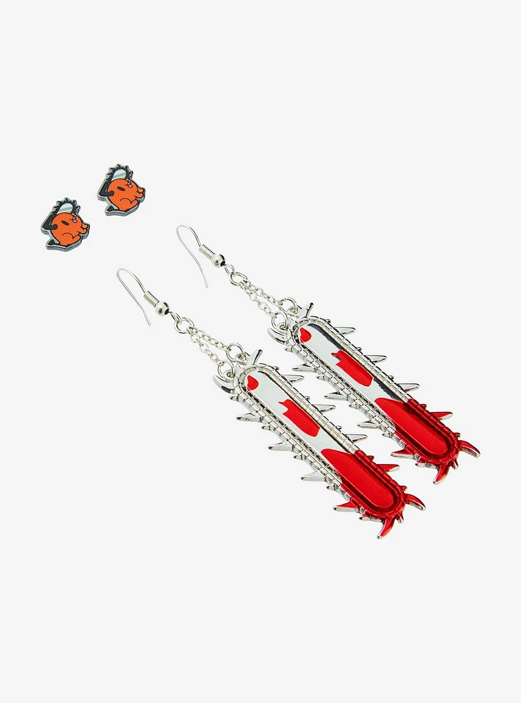 Chainsaw Man Pochita Chainsaw Earring Set