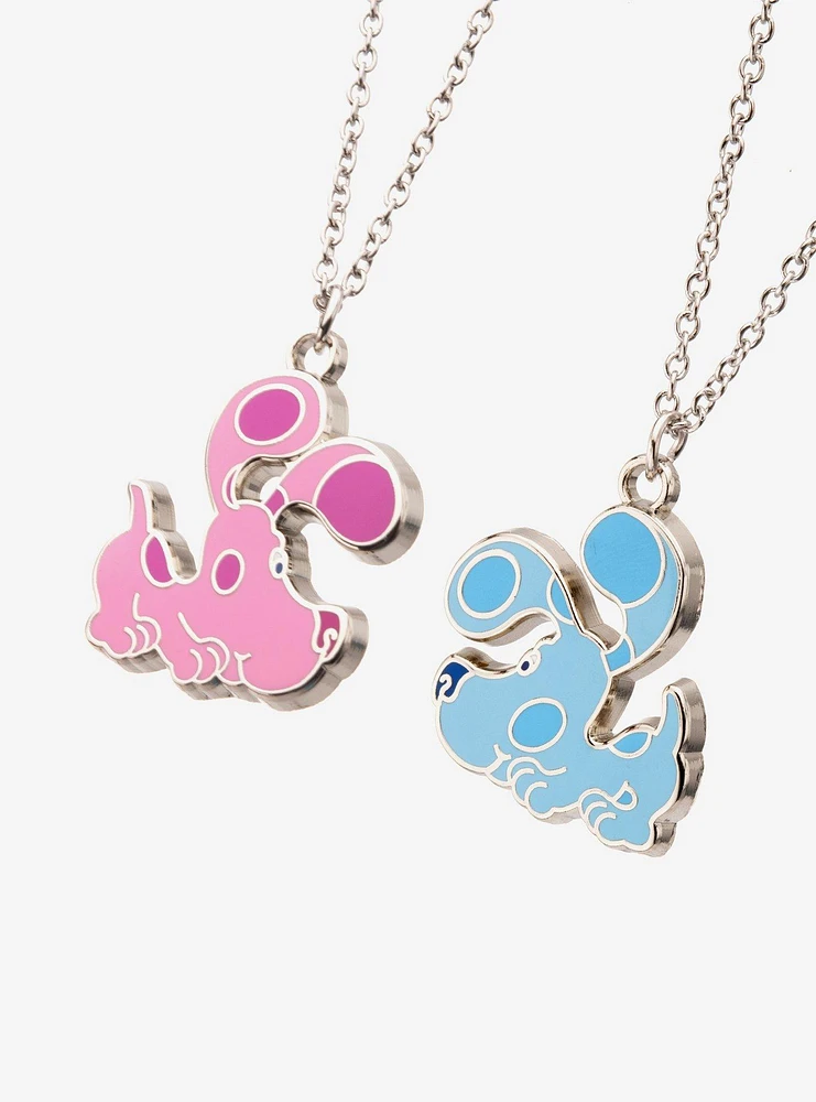 Blue's Clues Blue & Magenta Best Friend Necklace Set