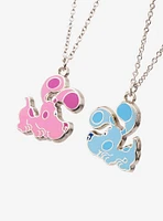 Blue's Clues Blue & Magenta Best Friend Necklace Set