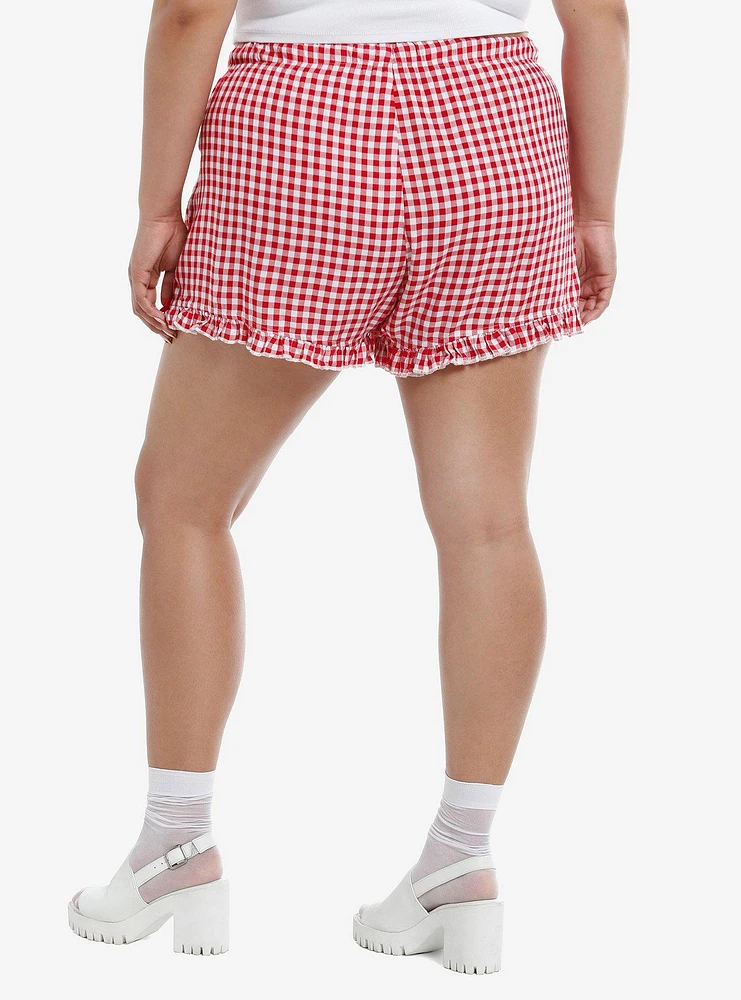 Sweet Society Strawberry Ribbon Girls Lounge Shorts Plus