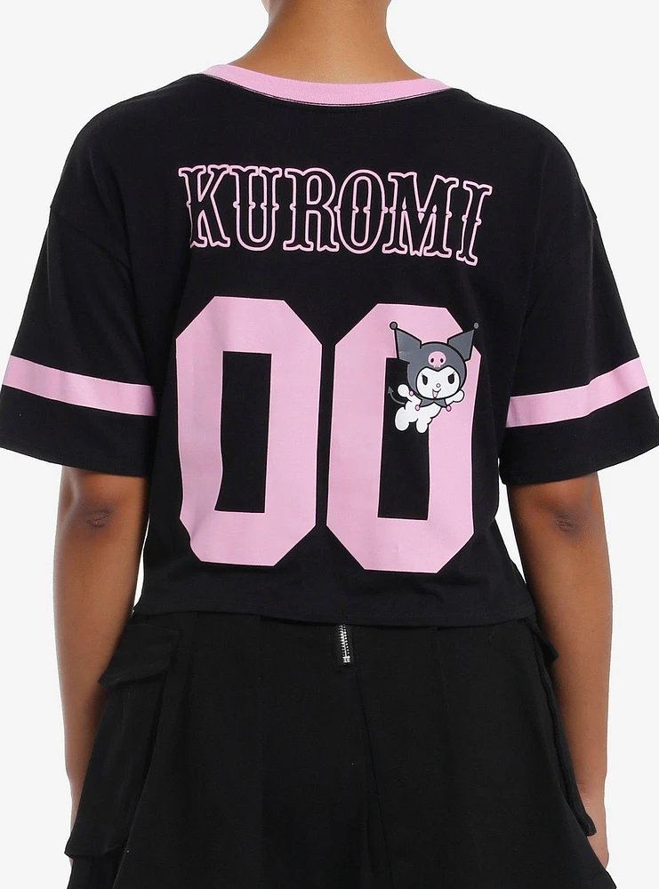 Kuromi Varsity Girls Crop T-Shirt