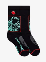 Death Note Ryuk Apple Glow-In-The-Dark Crew Socks