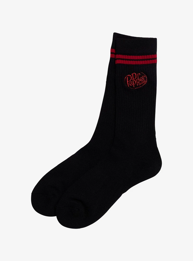 Dr. Pepper Varsity Stripe Embroidered Crew Socks