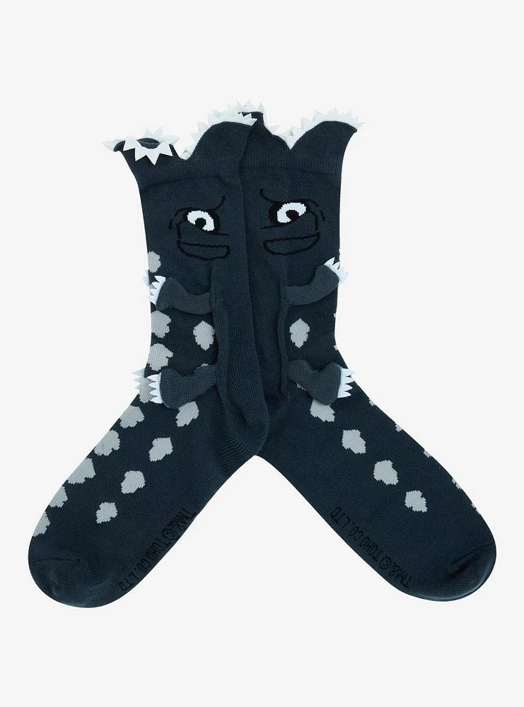 Godzilla Biting Crew Socks