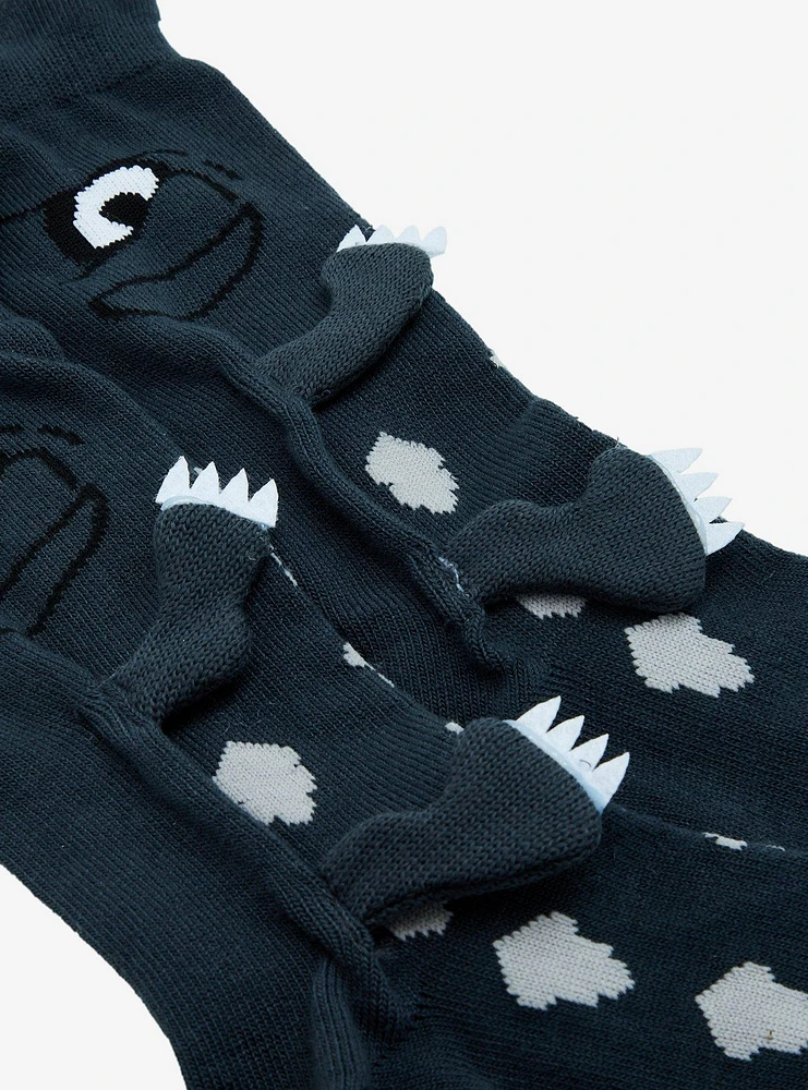 Godzilla Biting Crew Socks