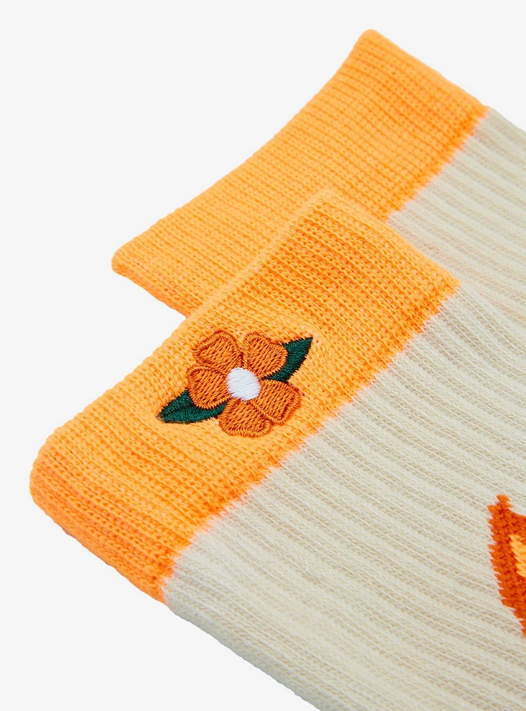 Studio Ghibli® Howl's Moving Castle Calcifer Flower Crew Socks