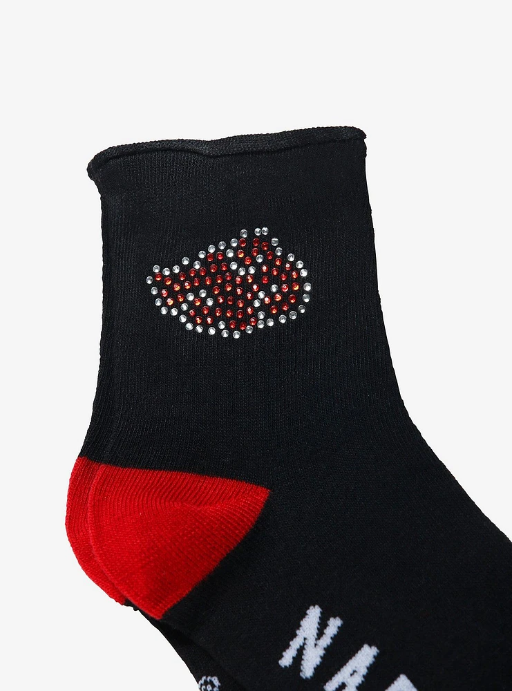 Naruto Shippuden Akatsuki Rhinestone Ankle Socks