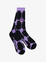 Pokemon Gengar Argyle Crew Socks