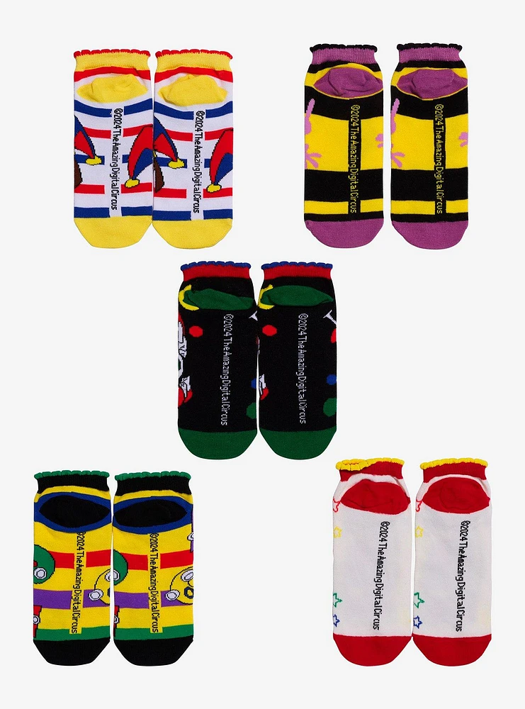 The Amazing Digital Circus No-Show Socks 5 Pair