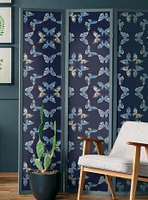 EttaVee Papillon Blue Peel & Stick Wallpaper