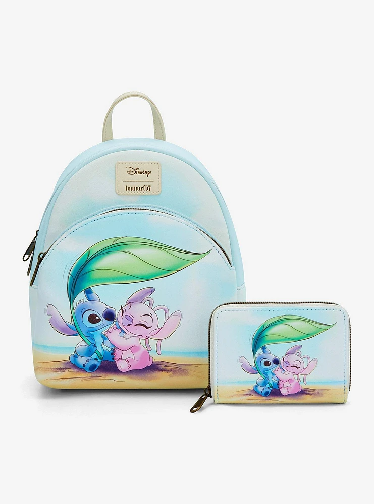 Loungefly Disney Stitch & Angel Beach Date Mini Backpack