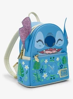 Loungefly Disney Lilo & Stitch Floral Stitch Figural Mini Backpack - BoxLunch Exclusive