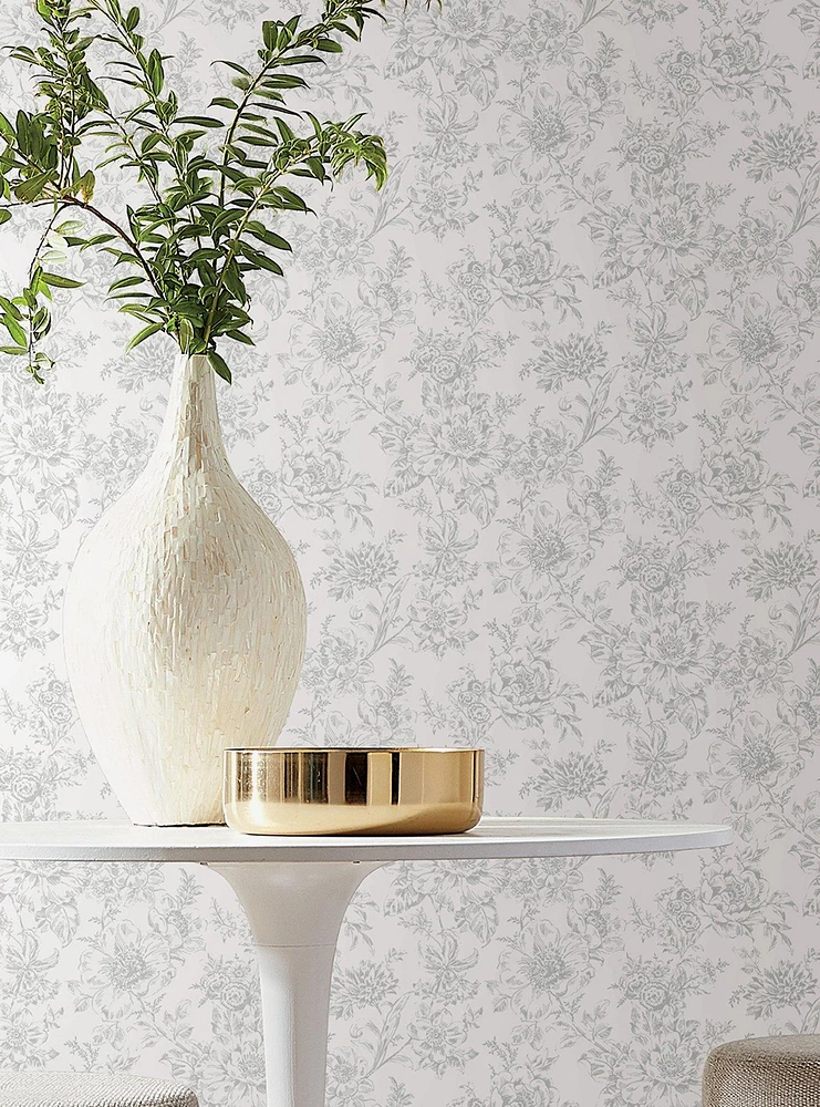 Wren Grey Peel & Stick Wallpaper