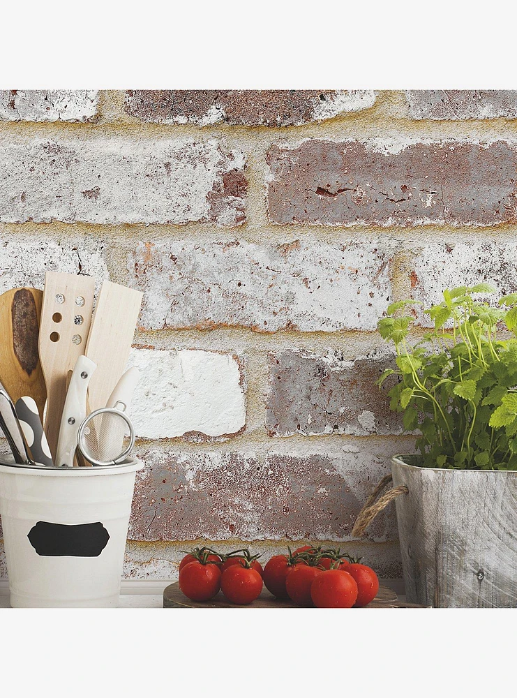 Reclaimed Brick Peel & Stick Wallpaper