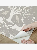 Harry Potter Horcrux Grey Damask Peel & Stick Wallpaper