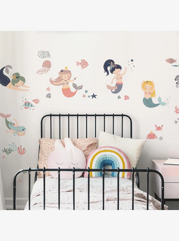 Sweet Pastel Mermaids Wall Decals