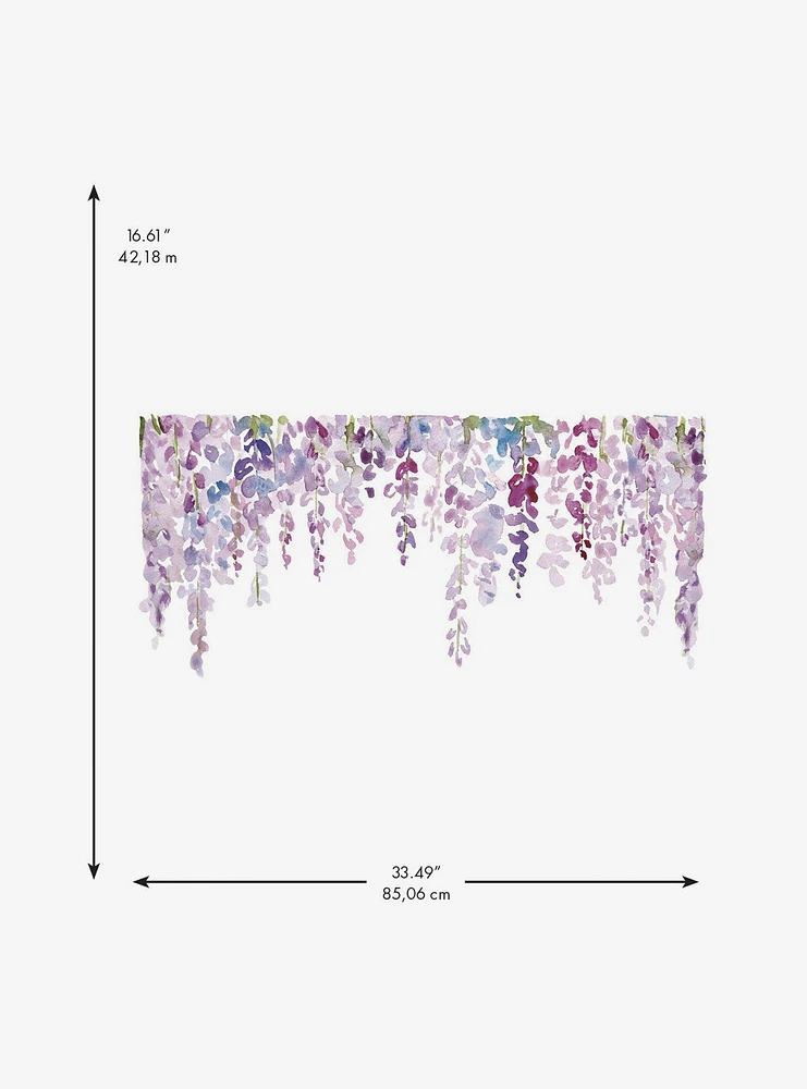 Watercolor Wisteria Giant Wall Decals