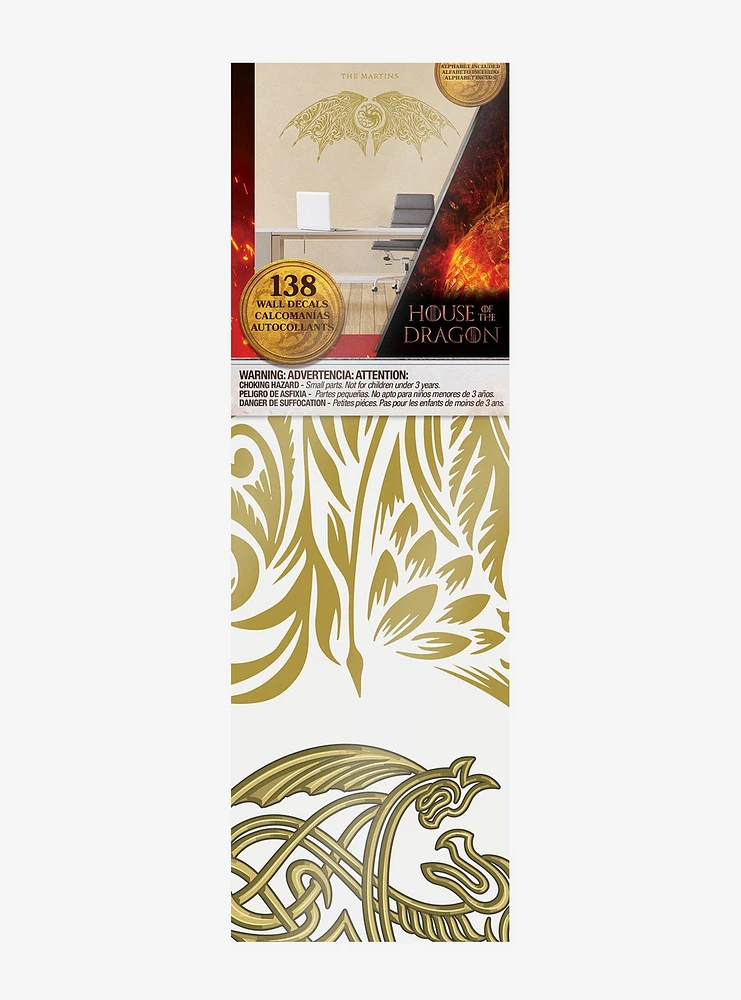 House of the Dragon Gold Wall Decals