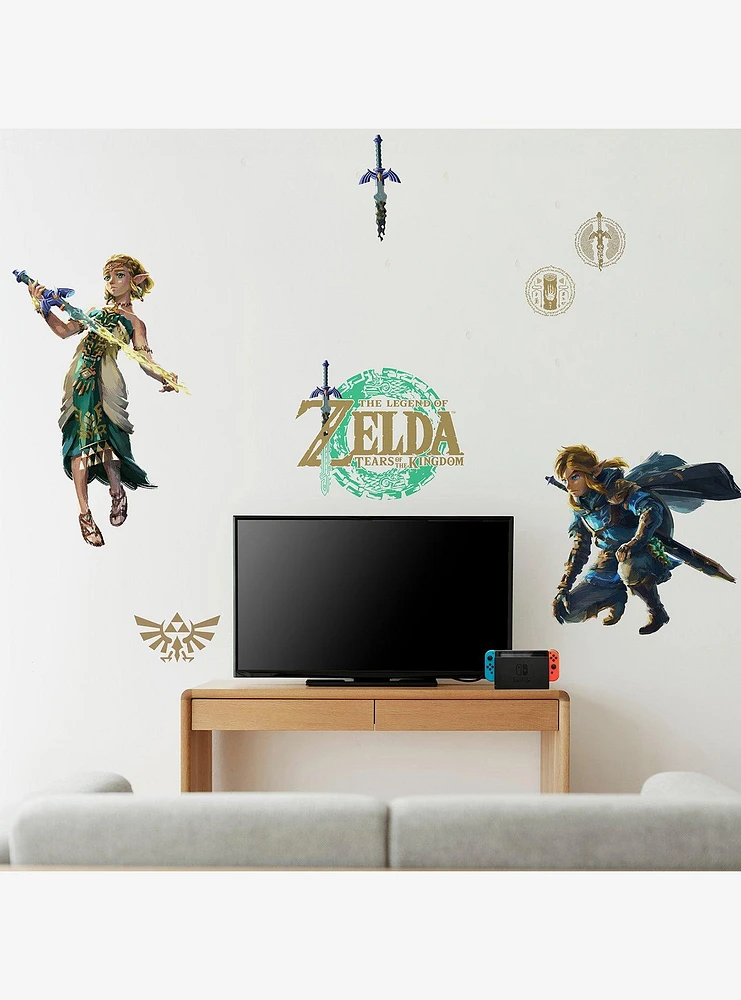 The Legend of Zelda: Tears of the Kingdom Zelda & Link Wall Decals