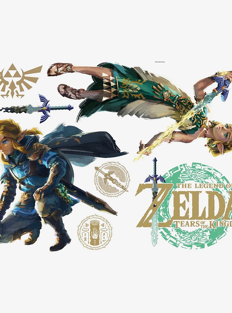 The Legend of Zelda: Tears of the Kingdom Zelda & Link Wall Decals