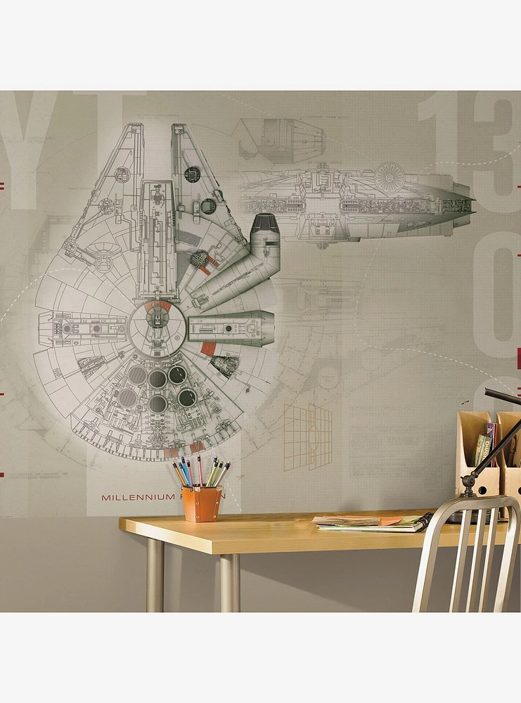 Star Wars Millennium Falcon Wall Mural