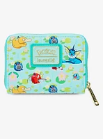 Loungefly Pokémon Water Type Lily Pad Allover Print Small Zip Wallet - BoxLunch Exclusive