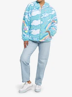 Cinnamoroll Rainbow Cloud Girls Sherpa Hoodie