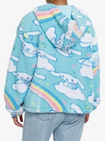 Cinnamoroll Rainbow Cloud Girls Sherpa Hoodie