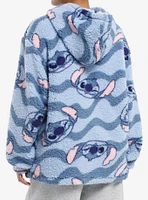 Disney Stitch Waves Sherpa Girls Hoodie