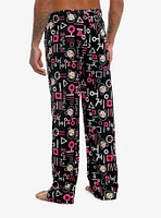 Squid Game Symbols Pajama Pants