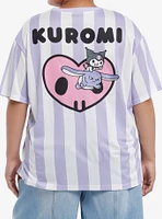 Kuromi Stripe Girls Soccer Jersey Plus