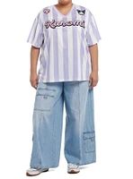 Kuromi Stripe Girls Soccer Jersey Plus