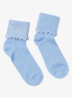 Cinnamoroll Rhinestone Fold-Over Ankle Socks